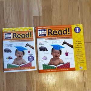 Your Baby Can Read ! Book 1 The Book With Word Cards DVD Set of 2 Infant toddler